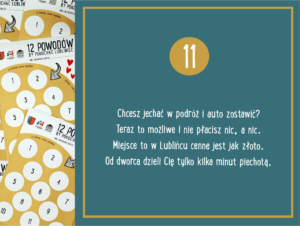 Tekst z wierszykiem - jedenasty powód i zadanie w zabawie „12 powodów, by pokochać Lubliniec”